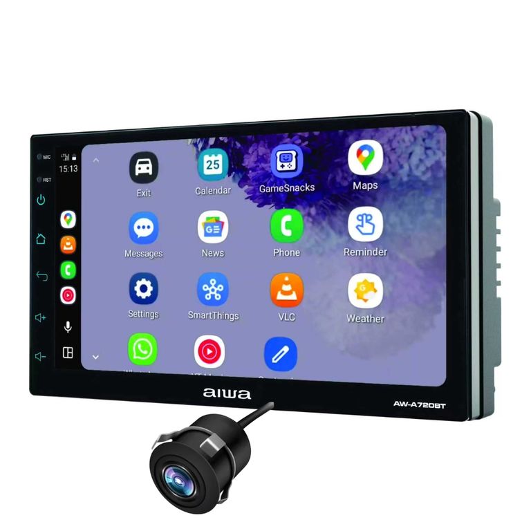 Autoradio Android Aiwa 7" 2 GB + 32 GB Con AndroidAuto Carplay Inalambricos 2 DIN AW-A720BT