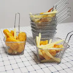GENERICO - CESTA PARA SERVIR PAPAS FRITAS POLLO FRITO FRITURAS CANASTA