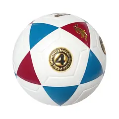 GENERICO - PELOTA PARA FÚTBOL TALLA 4 CUERO PU VULCANIZADO ROJO/AZUL