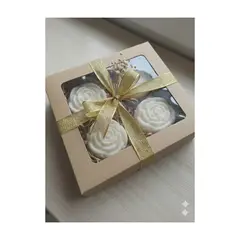 GENERICO - Box 4 Velas Cera De Soya Orgánica Libre De Plomo No Parafina Listo Para Regalar Larga Duración