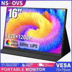 NO LOGO - NSEOVS Monitor Portátil de 16 1200p 100% sRGB 1920x1200p Pantalla con Frecuencia Refrescar 60Hz