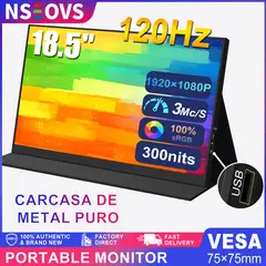 NO LOGO - NSEOVS Monitor Portátil de 18.5" 120Hz, 1080P 100% sRGB 1920× 1080 USB Ratón disponible