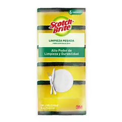 SCOTCH BRITE - Esponja Scotch Brite 2En1 x6