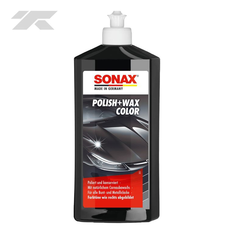 Cera Sonax Polish + Wax Color Negro 500 ml