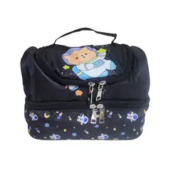 GENERICO - Lonchera térmica infantil con doble compartimento - Diseño Kawaii