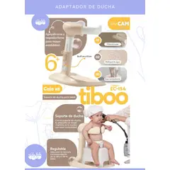 Baby - Soporte de Ducha para Bebé Ajustable TIBOO BEIGE