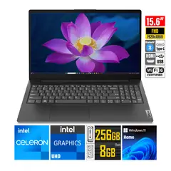 LENOVO - Portátil Lenovo V15 G2 IJL 156 FHD - 8GB RAM 256GB SSD Productividad y Rendimiento Esencial