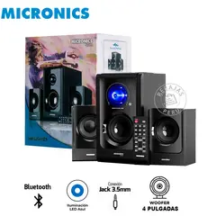 MICRONICS - Sistema De Audio SWING MIC S6001BT Bluetooth LED 4 con Radio y USB