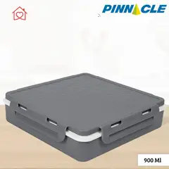 GENERICO - Taper de Plastico Cuatro Divisiones Pinnacle 900 ml Gris