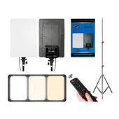 NEO DIGITAL - Panel de luz 45 cm fotografía profesional con luz calida y fría PL-48