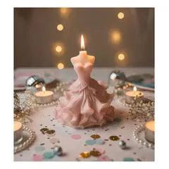 GENERICO - Vela Decorativa Princesa en Cera de Soya  Quinceañero y Cumpleaños de Chicas