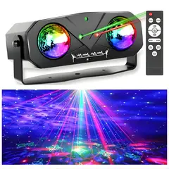 SEISA - Proyector de Luz 5 en 1 EMS-38 Láser RGB, Control Remoto y Modo Música para Fiestas y Eventos