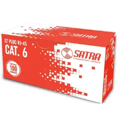 SATRA - Conectores RJ45 SATRA  EZ CAT6 RJ45 22-26AWG Caja de 100 Unidades