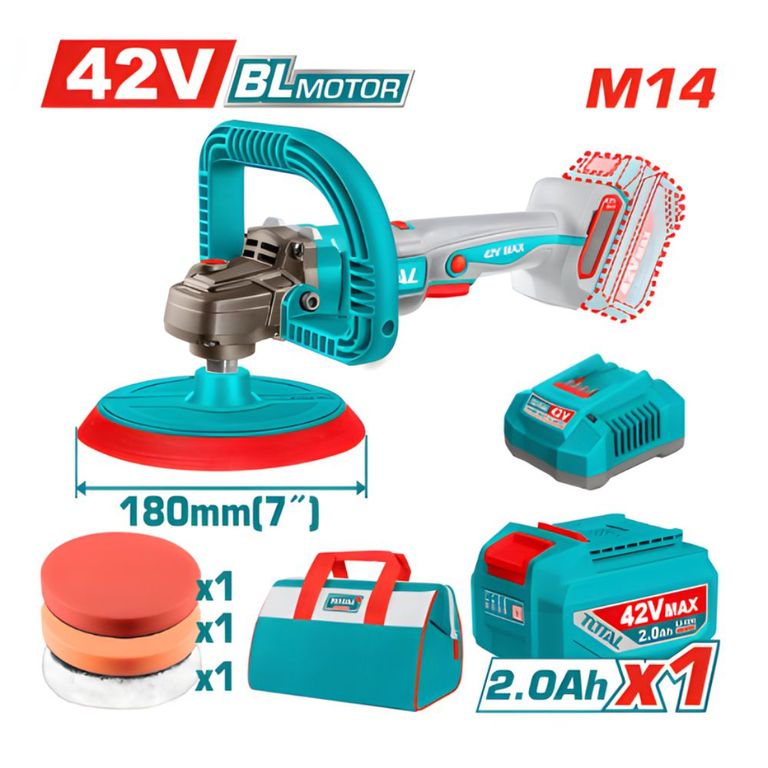Pulidora Angular 42V 180MM 4000-25000RPM Velocidad Variable - TAPLI42181