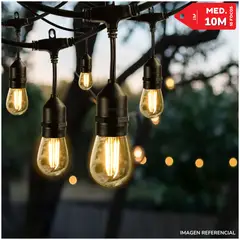 INSPIRA MARKET - Guirnalda colgante para luces cadena exterior interior 10m con 10F