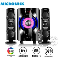 MICRONICS - Parlantes Shelby MIC S7011 2.1 KTV Woofer 8'' LED Bluetooth USB SD