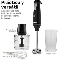 TAURUS - Batidora de Inmersion Robot 500 Plus Inox II Negro