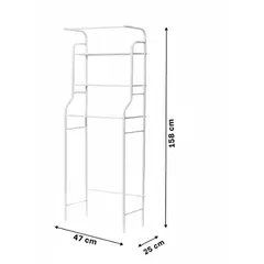 GENERICO - Estante Organizador Rack Multifuncional Baño Con Toallero 3 Niveles