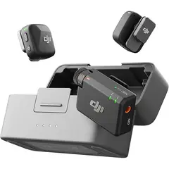 DJI - DJI Mic Mini (2 TX + 1 RX + estuche de carga), micrófono inalámbrico con cancelación de ruido
