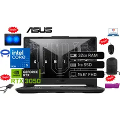 ASUS - LAPTOP GAMER ASUS Intel Core 5 210H 32GB 1TB SSD NVIDIA RTX 3050 6GB Video 1TBHDD EXTERNO + REGALOS