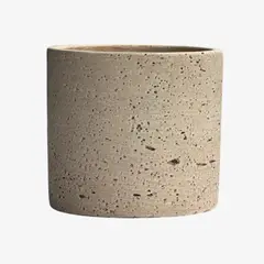 LAR DANIELSEN - Macetero crema con textura porosa - 12 cm alto - Cusco