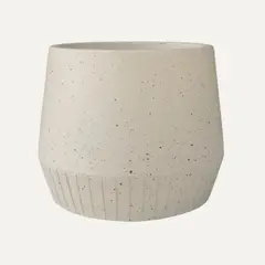 LAR DANIELSEN - Macetero jaspeado con relieve de líneas - Ginebra