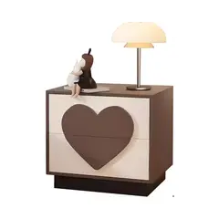 GENERICO - Mesa Infantil Corazones - Marrón y Beige