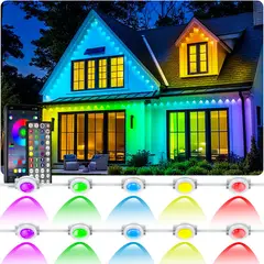 GENERICO - Luces Exterior RGB 15m IP67 con Escenas, Bluetooth 2.4 y Control Inteligente