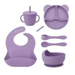 GENERICO - Set completo de alimentación 6 piezas LILA