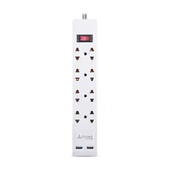 POWER LITE - Supresor de Picos Universal de 4 y 2 USB Tomas 250 VCA PLI 5708U