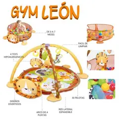 IDEAL - Gimnasio de Bebe Didáctico 3 en 1 LEON