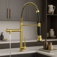 XM - Llave para Cocina Dorado Moderno LC304-309807