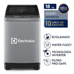ELECTROLUX - Lavadora Carga Superior 18kg Inverter Gris EWIP18F2XSWG