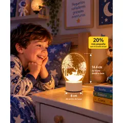GENERICO - LAMPARA DE NOCHE 3D LED TABLERO DE ILUSION DECORACION MESA NIÑOS ESCRITORIO RENO PAISAJE