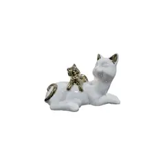 GENERICO - Adorno Decorativo de Gatos Figura de Ternura y Protección - Adorno Elegante para Sala Regalo Ideal