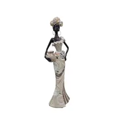GENERICO - Adorno Decorativo Mujer Africana Elegancia Étnica - Adorno Elegante para Sala Regalo Ideal