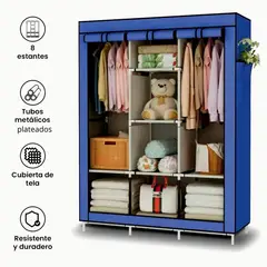 OEM - ROPERO ARMABLE 3 CUERPOS ARMADO FACIL Y PORTATIL