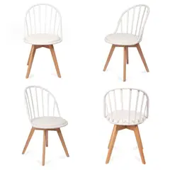 GRUPO CB - Silla con Respaldar Calado Modelo Málaga Pack x4