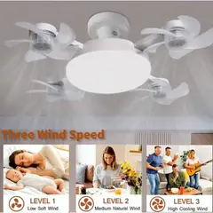 GENERICO - Foco Luz Ventilador Con Control Remoto Para Dormitorio Sala Tipo Dron