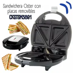 OSTER - Sandwichera Oster con placas removibles CKSTSM 3891 053