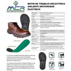 GENERICO - BOTIN DE TRABAJO DIELECTRICAS AISLANTE ANTICHOQUE ELECTRICO
