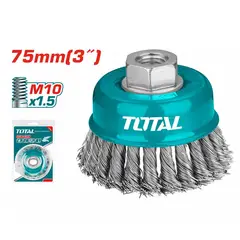 TOTAL TOOLS - CEPILLO COPA TRENSADO 75MM 3” M14X2 12500RMIN - TAC32031