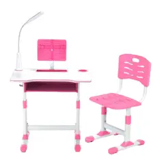 GENERICO - Juego de Escritorio y Silla Multifuncional para Niños Rosa