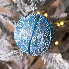 PANORAMA HOGAR - SETX6 ESFERAS CELESTE 10CM PVC