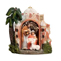 PANORAMA HOGAR - SAGRADA FAMILIA CON ESTABLO 15CM