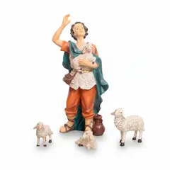 PANORAMA HOGAR - ALDEANO CON OVEJAS 24CM