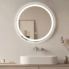 GENERICO - ESPEJO LED LUZ 360 - 60cm ANTI-EMPAÑO, TÁCTIL, 4mm ESPESOR, H-2006