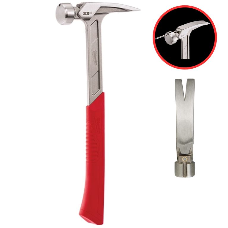 MARTILLO DE ENMARCADO 22 OZ, USO RUDO 48-22-9023MILWAUKEE