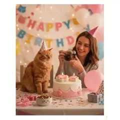 GENERICO - Velas de Huella de Gato Pack x 2 para Decoracion y Cumpleagnos Felinos