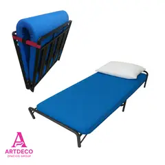 GENERICO - Cama Plegable Premium Bayeta Nacional con colchon de 4 + Almohada